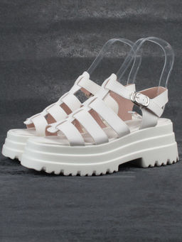 08-PEY337-1 LT. BEIGE Босоножки женские (натуральная кожа)