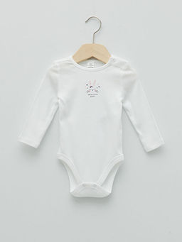 Bisiklet Yaka Uzun Kollu Pamuklu K?z Bebek ??t??tl? Body 5li - Waikiki фото 3