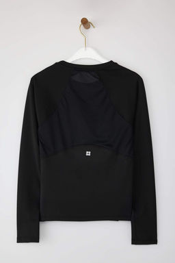 Siyah Micro S?rt File ve Reflektor Bask? Detayl? Orme Spor Ust/Bluz THMAW26BZ00001 - Trendyolmilla фото 7