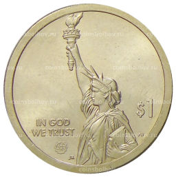 Монета 1 доллар 2021 года P США Американские инновации  Мост-тоннель через Чесапикский залив