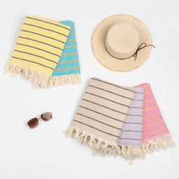 Пештемаль Полосы 100х180 см, бежевый - Lovelife фото 5
