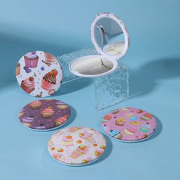 Цена за 2 шт. Зеркало складное Сладости, d=7.5 см, рисунок МИКС