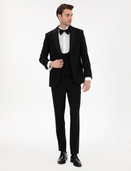 Смокинг Pierre Cardin Ex Slim Fit с жилетом черный