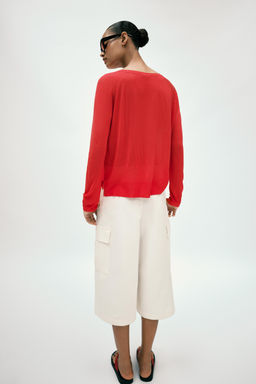 JERSEY B?SICO PUNTO FINO / Rojo / Coral - Zara фото 4