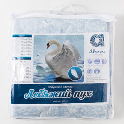 Одеяло всесезонное Адамас Лебяжий пух, размер 110х140 5 см, МИКС, 300гр/м2, чехол поликоттон  фото 4