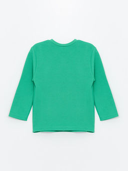 Bisiklet Yaka Uzun Kollu Bask?l? Erkek Bebek Ti??rt - Waikiki фото 2