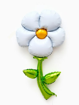 Воздушный шар фольгированный 43" «Белая ромашка», под воздух