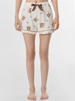 Комплект домашний женский молочный с принтом - Mark formelle фото 7