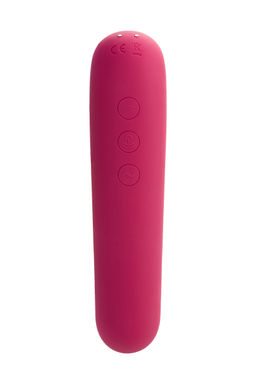Вакуум-волновой бесконтактный стимулятор клитора Satisfyer Dual Love, силикон, красный, 16 см.  фото 3