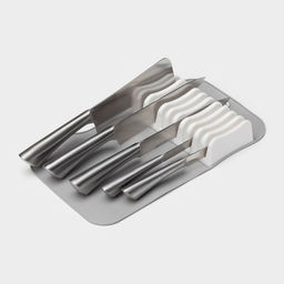 Подставка для ножей Griten, 37.5×20×5 см, серая