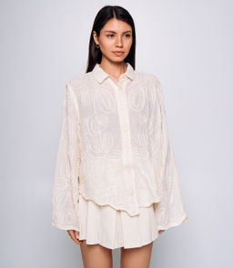 Блуза #КТ808 (8), светло-бежевый