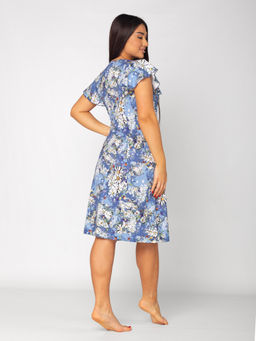 Халат женский кулирка на молнии МОДНИЦА ГОЛУБОЙ - Домтрик фото 5