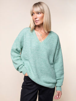 VILATTE / Джемпер тонкой вязки со спущенным плечом из теплой пряжи с шерстью