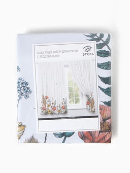 Комплект штор для кухни с подхватами Этель Kitchen collection, 145?180 см-2 шт., 100% п/э