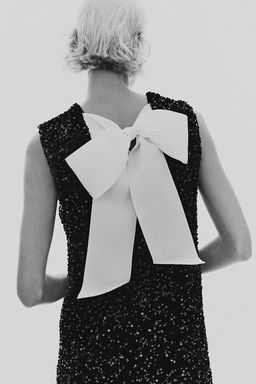 Vestido de lentejuelas con lazada - H&m фото 3