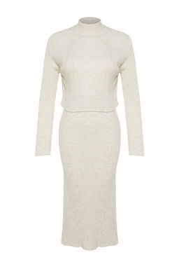 Camel Crop Basic Etekli Triko Alt - Ust Tak?m TWOAW23AU00170 - Trendyolmilla фото 10