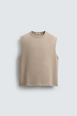 SUDADERA TANK RELAXED FIT TEXTURA / Beige - Zara фото 6