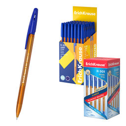 Цена за 50 шт. Ручка шариковая ErichKrause R-301 Stick Amber 0.7, цвет чернил синий (в коробке по 50 шт.)