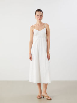 Ajurlu Ask?l? Belden Oturtmal? Brode Elbise