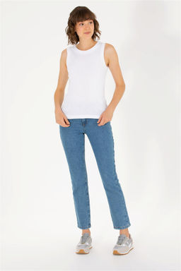 U. S. Polo Assn Женская белая базовая футболка без рукавов с круглым вырезом - U.s. polo assn фото 9