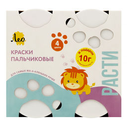 Краска пальчиковая Лео Расти набор LFINP-004 4 цв. х 70 г