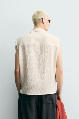 CAMISA POLO TANK RELAXED FIT / Beige - Zara фото 3