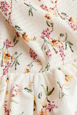Vestido off-the-shoulder con secci?n nido de abeja - H&m фото 3