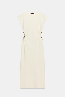 VESTIDO PUNTO CUT OUT BOLAS / Crudo - Zara фото 6