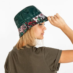 Панама Цветы, цвет зелёный, 56-58 рр. - Overhat фото 13