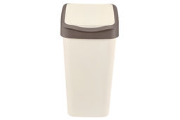 Ведро для мусора с подвижной крышкой 20 л 30*23,5*43 см Тандем слон.кость/шоколад (842026) - Elan gallery фото 5