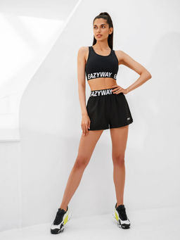 Шорты с брендированным поясом c силиконом и подрезами по бокам - Eazyway фото 4