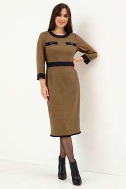Платье Magia mody 2147 сиена (гусиная лапка)