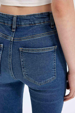 Джинсовые брюки скинни длиной до щиколотки с высокой талией - Defacto фото 6