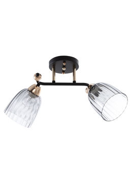 Люстра 12229/2, 2хE27, 60 Вт, чёрный/золото