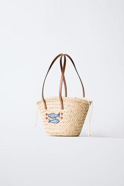 SHOPPER RAFIA PECES / Blanco Crudo - Zara фото 2