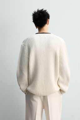 TEXTURED BAKER COLLAR JUMPER - Zara фото 3