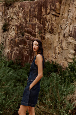 Z1975 DENIM WAISTCOAT WITH GOLD BUTTON - Zara фото 4