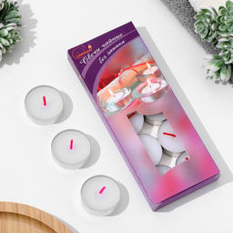 Цена за 2 шт. Набор свечей чайных в гильзе, 10 шт., без запаха