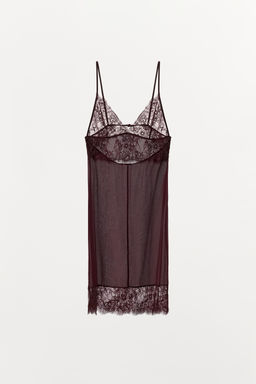 MINI DRESS WITH LACE DETAIL - Zara фото 11
