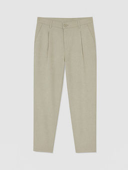 Regular Fit Keten Kar???ml? Erkek Pantolon