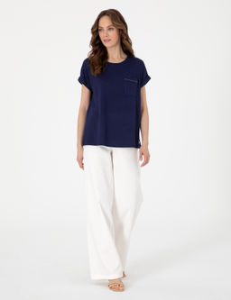 Lacivert Regular Fit Ti__rt