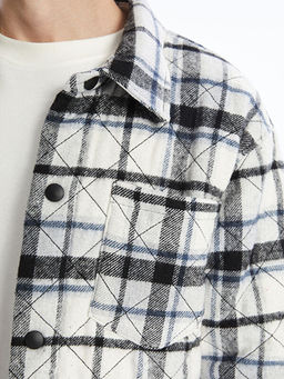 Regular Fit Uzun Kollu Ekose Erkek G?mlek Ceket