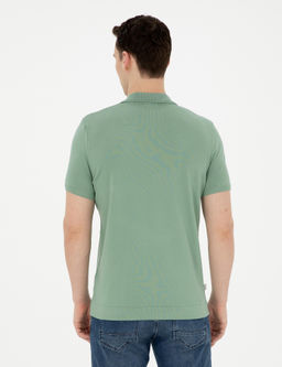 _a_la Slim Fit Fermuarl_ Polo Yaka Triko Ti__rt