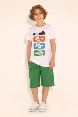 Белая футболка с круглым вырезом для мальчика Неожиданная скидка в корзине - U.s. polo assn фото 3