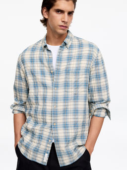 Camisa de franela de corte regular - H&m фото 4