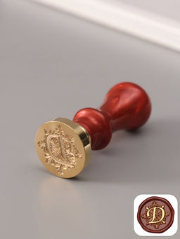 Печать для сургуча с пластиковой ручкой «Буква D на вензеле», 2.5×2.5×6.3 см