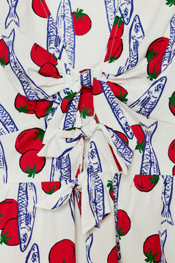 CAMISA ESTAMPADA LAZOS / Azul / Blanco - Zara фото 8