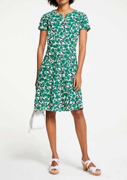 Платье, экрю-зеленое