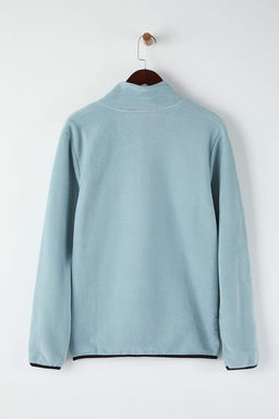 Mint Regular/Normal Kesim Dik Yaka Fermuarl? Dikis Detayl? Polar Sweatshirt TMNAW26SW00036
