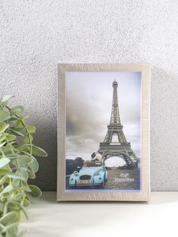 Фоторамка для фото 10×15 см «Ламберто», пластик, серебро с белым, 16×11×3.5 см